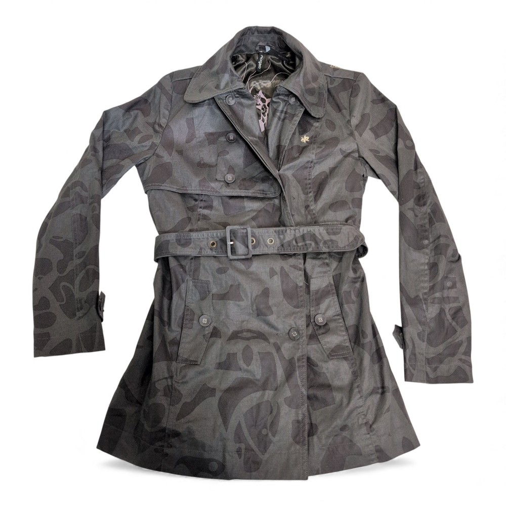 Oxbow Women's Gray Double-Breasted‎ Trench Coat Size 2